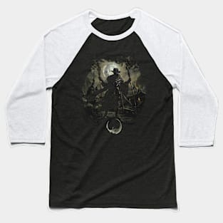 Dark Age Plague Doctor - Moonlight Village Baseball T-Shirt